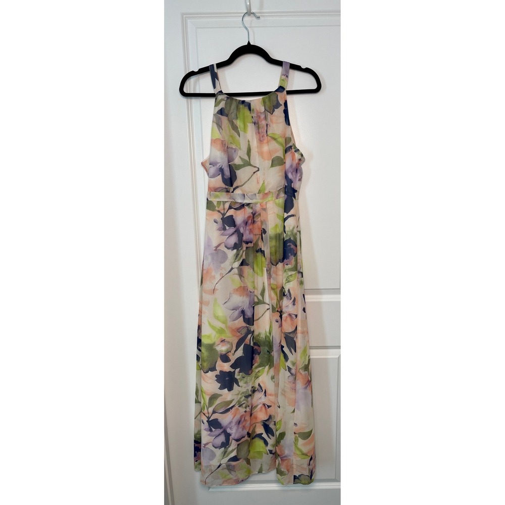 ModCloth Womens XL Sleeveless Watercolor Floral Maxi Dress Pastel‎ Romantic - Picture 3 of 8